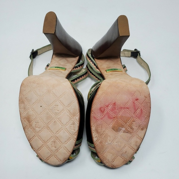 L.A.M.B Multicolor Peep Toe Chunky Platform - Picture 7 of 8